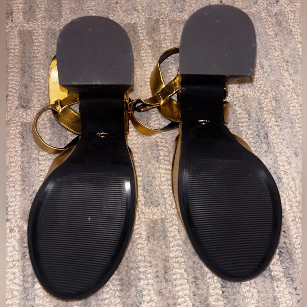 Zara Gold Platform Shoes Luxe Design - Picture 5 of 5